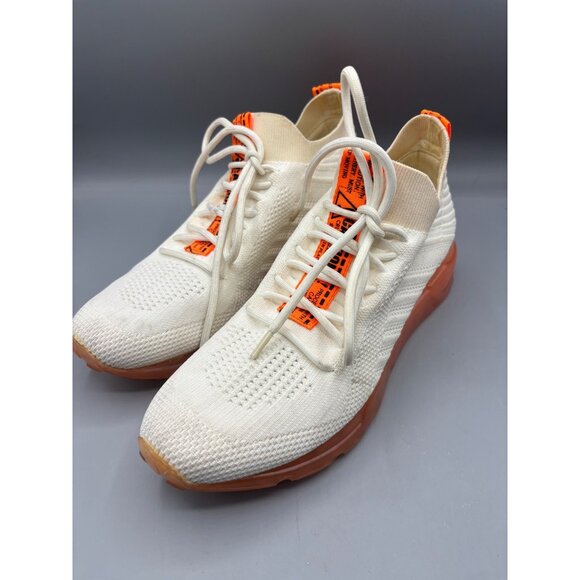 Steve Madden Cello White Orange Knit Sneakers Wedge Sole Womens Size 9 M - Picture 1 of 8